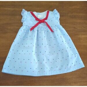 Bella Bliss Girls flutter sleeve cotton Dress size 4 EUC